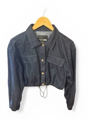 Fashion Nova Jean Jacket High Road Blue Size Small